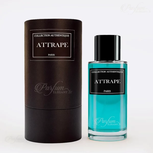 Flacon de parfum ATTRAPE Collection Privée L’Authentique, Eau de Parfum féminine 50 ml, floral musqué aérien, élégant et lumineux.