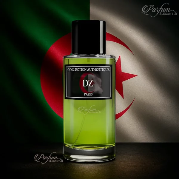 Parfum DZ de la Collection Privée L’Authentique présenté dans un flacon élégant – fragrance fruitée et musquée, idéale pour tous.