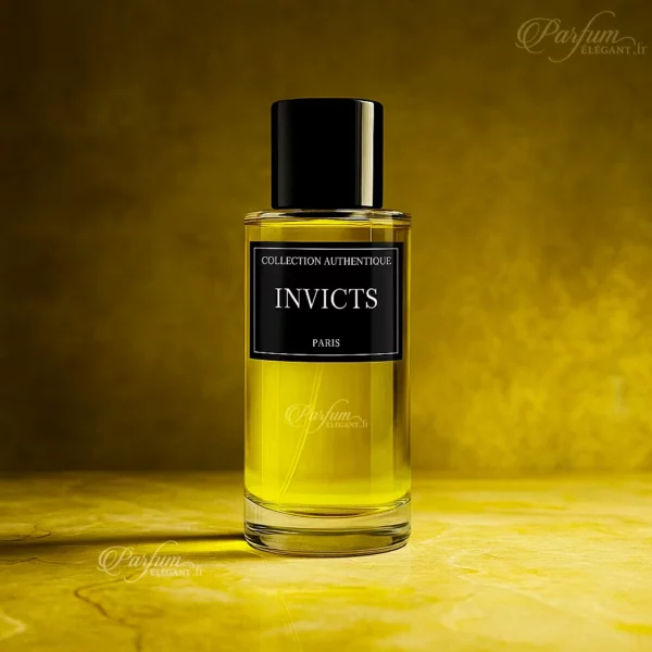 Parfum Invts de la Collection Privée L’Authentique présenté avec son flacon moderne ; fragrance masculine marine et boisée.