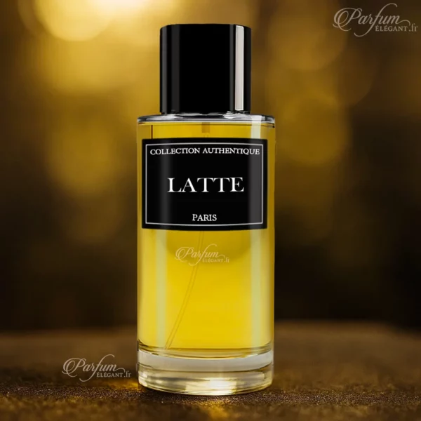 Parfum Latte de la Collection Privée L’Authentique présenté avec son étui chic ; fragrance mixte, douce et raffinée.