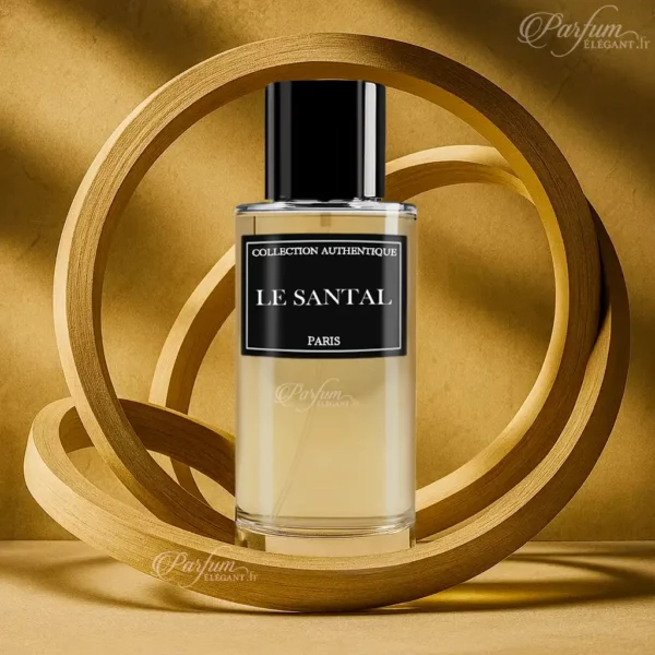 Parfum Le Santal de la Collection Privée L’Authentique présenté dans un flacon épuré ; fragrance mixte chaude, lactée et harmonieuse.