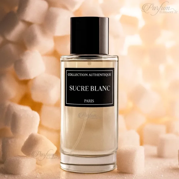 Parfum Sucre Blanc de la Collection Privée L’Authentique présenté dans un flacon clair ; fragrance féminine, tendre et vanillée.