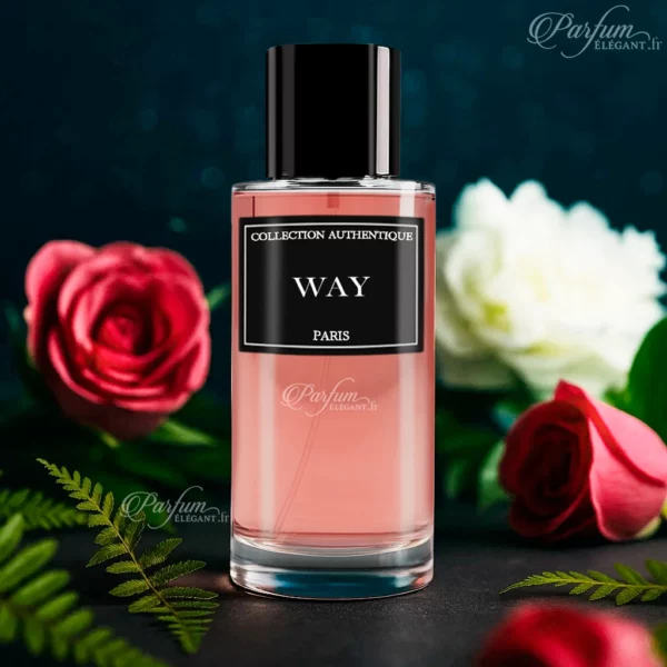 Parfum WAY de la Collection Privée L’Authentique présenté avec son étui élégant ; fragrance femme, raffinée, lumineuse, moderne.