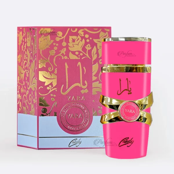Flacon Yara Candy – Parfum gourmand et floral pour femme