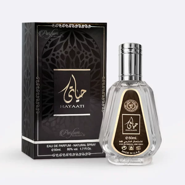 Flacon parfum Hayaati 50ml — parfum homme frais aquatique et boisé — alternative parfum sportif luxe