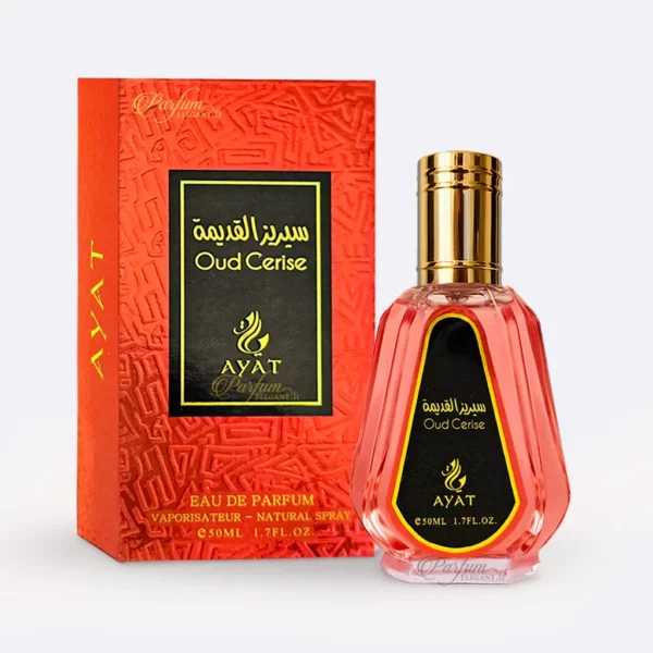 Eau de parfum cerise & oud oriental mixte — fragrance gourmande boisée — Parfum Élégant France