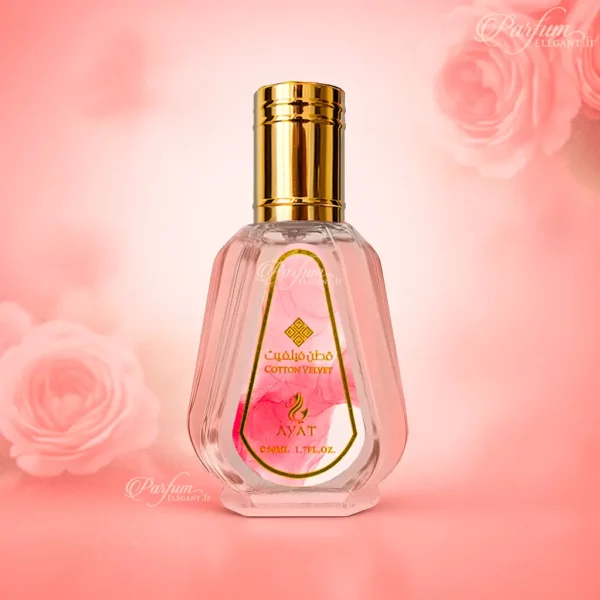 Flacon Cotton Velvet – parfum sucré fleur d’oranger vanille musc blanc – boutique Parfum Élégant France