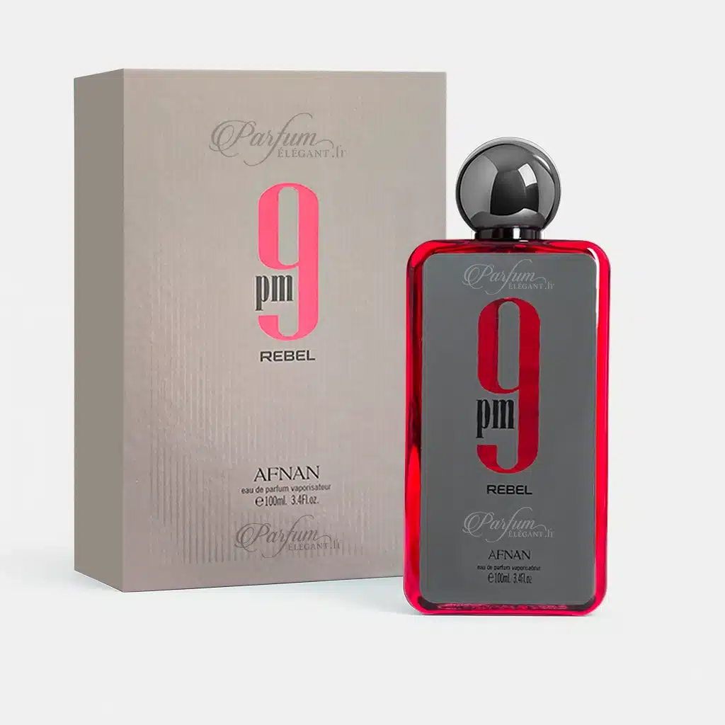 9PM Rebel – Parfum aromatique boisé pour homme 100 ml 1 Parfum 9PM Rebel Afnan pour homme – Flacon rouge et noir 100 ml