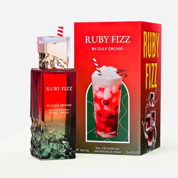 Parfum Ruby Fizz Gulf Orchid 100 ml avec boîte rouge et visuel cocktail