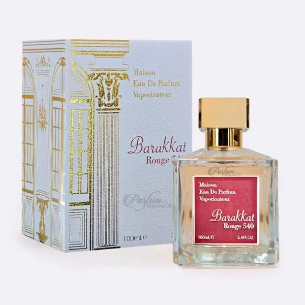 Flacon Barakkat Rouge 540 – eau de parfum ambrée mixte élégante