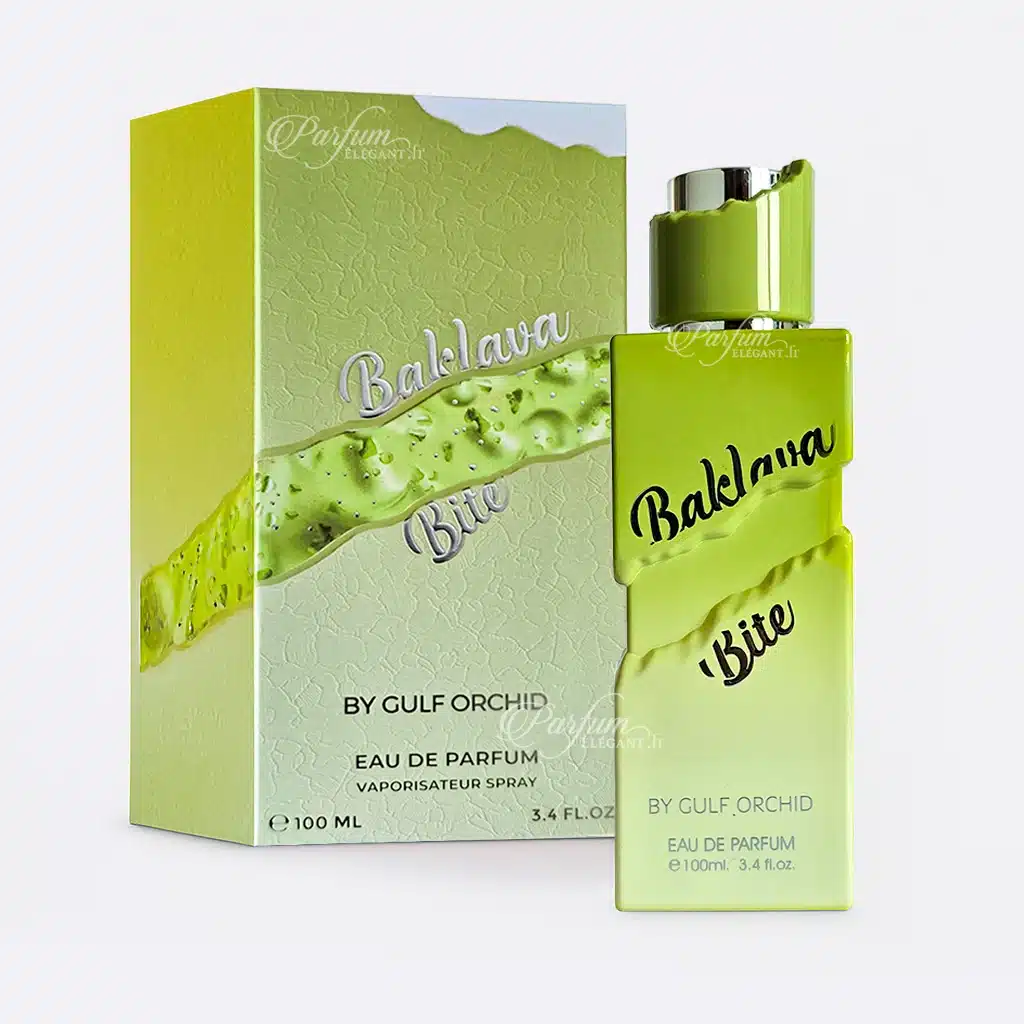 Baklava Bite – Parfum gourmand pistache & caramel réconfortant 100 ml 1 Flacon Baklava Bite Gulf Orchid – parfum mixte pistache et caramel