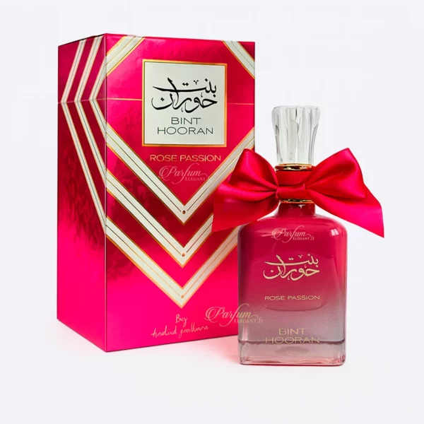 Parfum Bint Hooran Rose Passion 100 ml Ard Al Zaafaran – flacon rose et boîte fuchsia