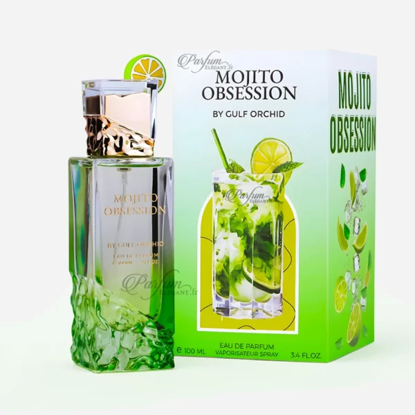 Flacon Mojito Obsession Gulf Orchid 100 ml avec décor tropical