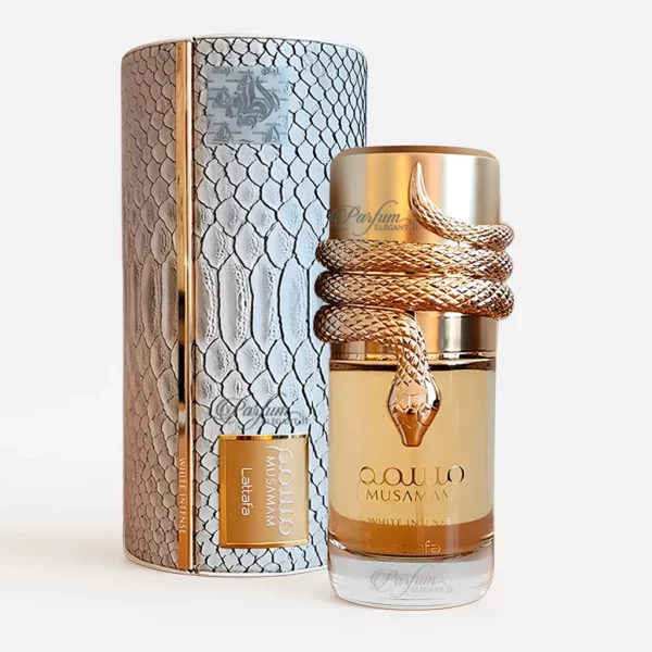 Parfum Musamam White Intense 100 ml Lattafa – flacon serpent doré unisexe