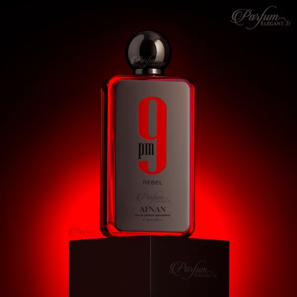 Coffret et flacon 9PM Rebel – Eau de Parfum boisée aromatique masculine