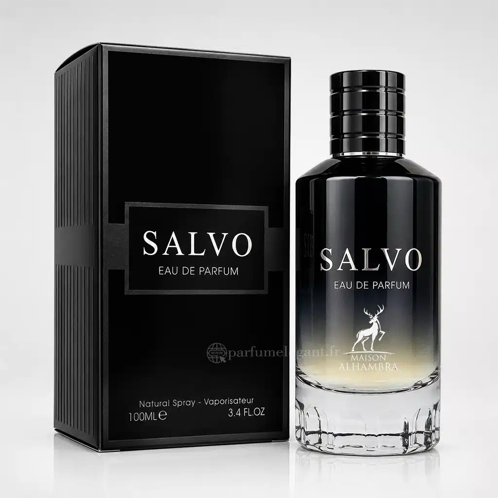 Salvo – Parfum inspiré pour homme 100 ml | Maison Alhambra 1 Flacon et boîte Salvo Maison Alhambra Eau de Parfum homme 100 ml