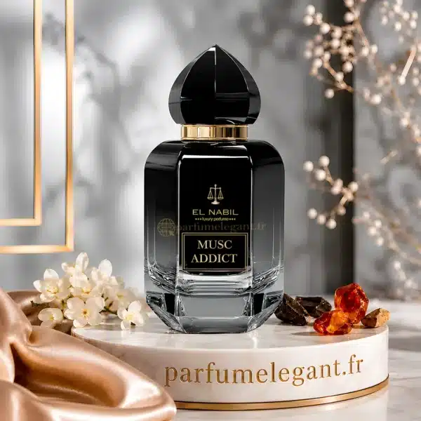 Flacon Musc Addict El Nabil Eau de Parfum Flacon Musc Addict El Nabil eau de parfum mixte aux notes de musc blanc et ambre chaud