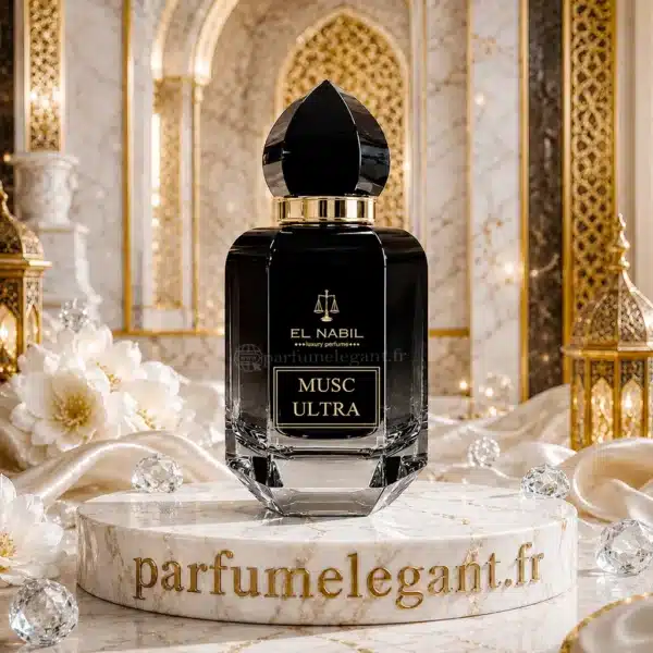 Flacon Musc Ultra El Nabil Eau de Parfum Flacon Musc Ultra El Nabil aux notes de musc blanc, bouquet floral délicat, ambre doux et bois légers