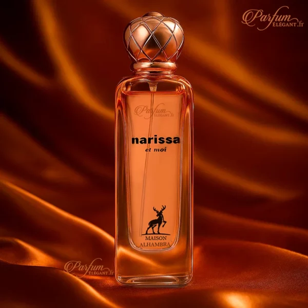 Flacon élégant Narissa et Moi – parfum aux notes de rose et musc