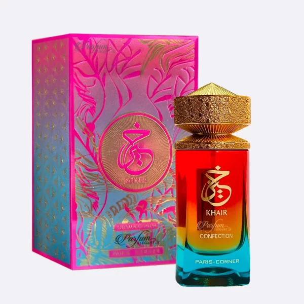 Parfum Élégant – Parfums Dubaï & Orientaux | Dupes Luxe à Prix Abordables en Boutique & en Ligne 15 Flacon Khair Confection 100ml – Parfum floral fruité gourmand pour femme