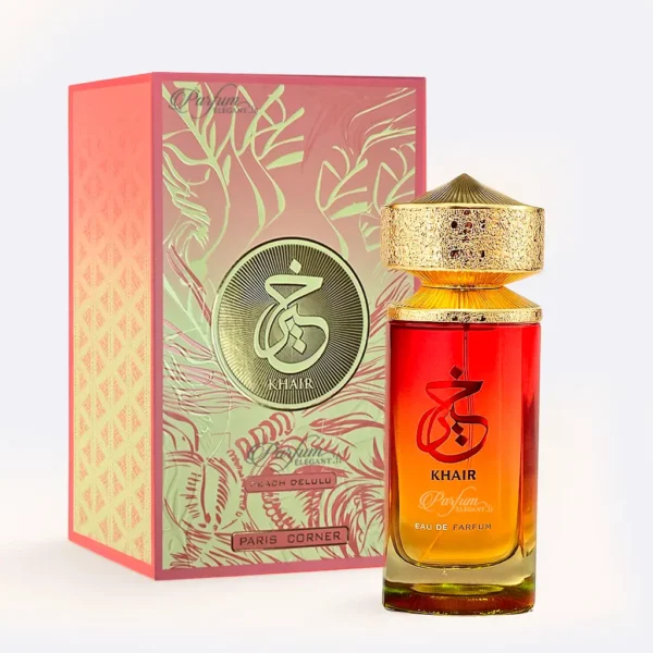 Flacon Khair Peach Delulu 100ml – Parfum oriental gourmand boisé mixte