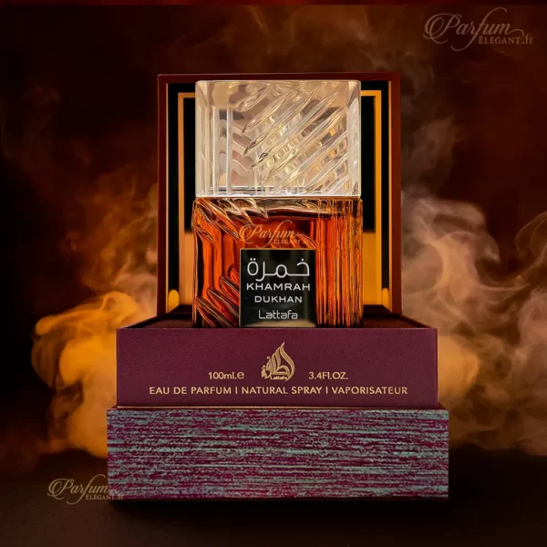 Eau de Parfum Khamrah Dukhan Lattafa – Notes d’encens, tabac et épices