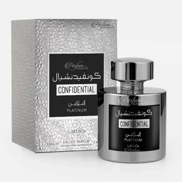 Parfum Confidential Platinum Lattafa homme oriental – Parfumerie Dubaï à Perpignan