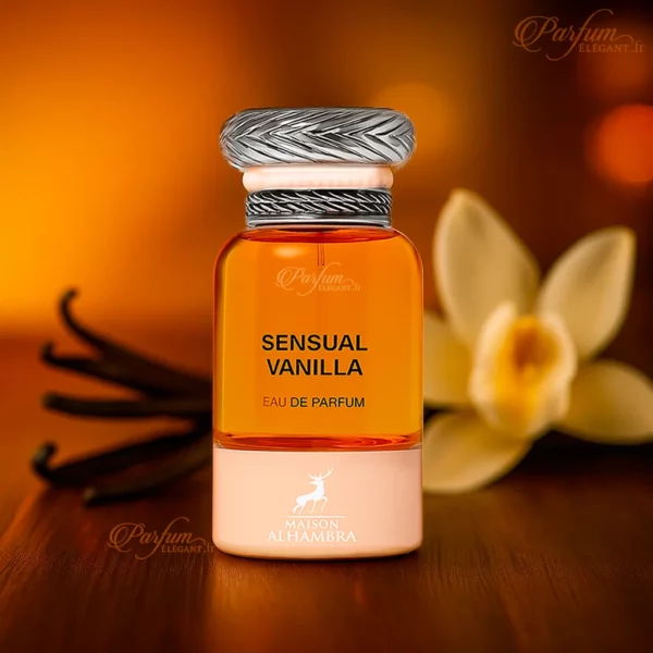 Flacon Sensual Vanilla – Eau de Parfum féminin à la vanille et au bois