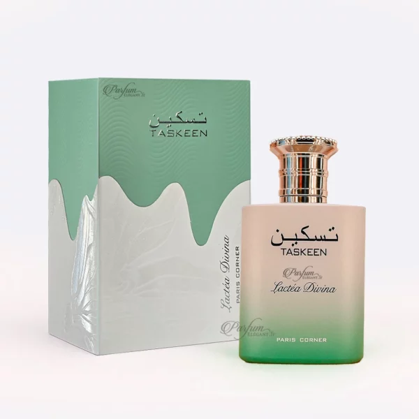 Parfum Élégant – Parfums Dubaï & Orientaux | Dupes Luxe à Prix Abordables en Boutique & en Ligne 14 Flacon Taskeen Lactéa Divina 100ml – Parfum gourmand lait et vanille pour femme