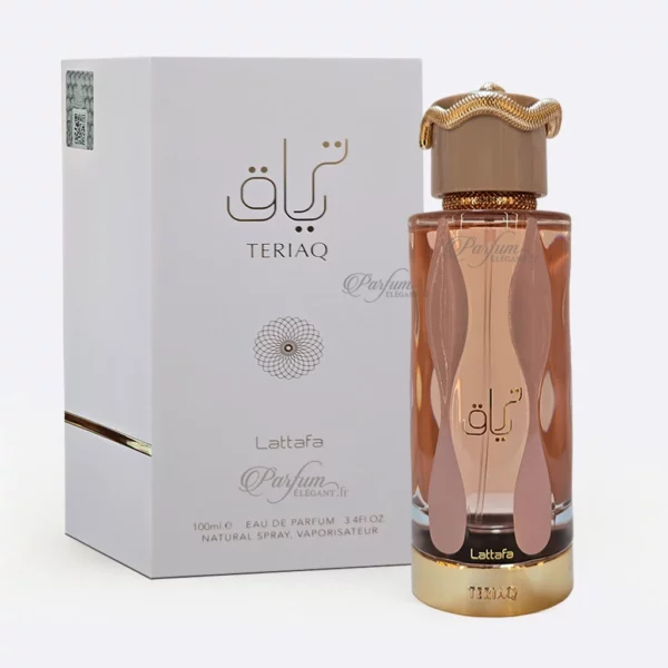 Flacon Teriaq Lattafa – Parfum oriental gourmand femme