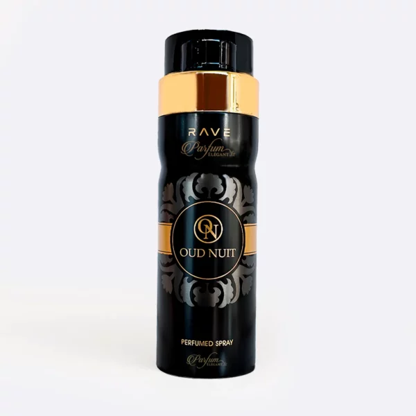 Déodorant Oud Nuit Rave – Spray parfumé oriental mixte disponible à Perpignan