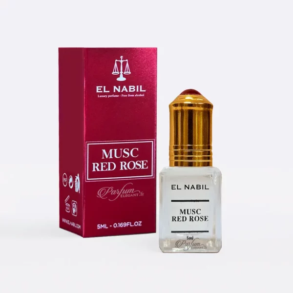 Musc Red Rose El Nabil – parfum concentré sans alcool floral et musqué