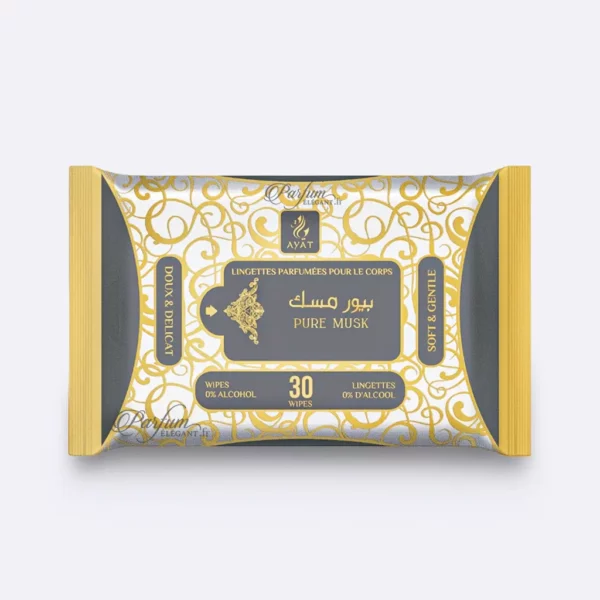 Lingettes parfumées Pure Musk Ayat – 30 lingettes douces sans alcool
