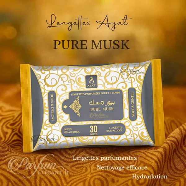 Pure Musk – lingettes parfumées au musc blanc, fraîches et élégantes