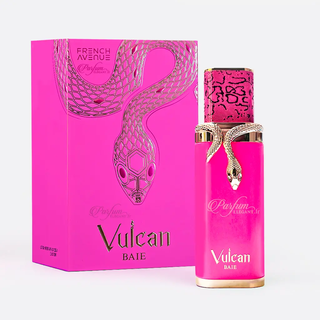 Vulcan Baie – Eau de Parfum – French Avenue 1 Flacon Vulcan Baie French Avenue rose serpent doré parfum oriental floral