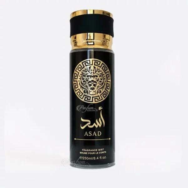 Brume parfumée Asad inspirée du parfum Lattafa, bouteille noire élégante