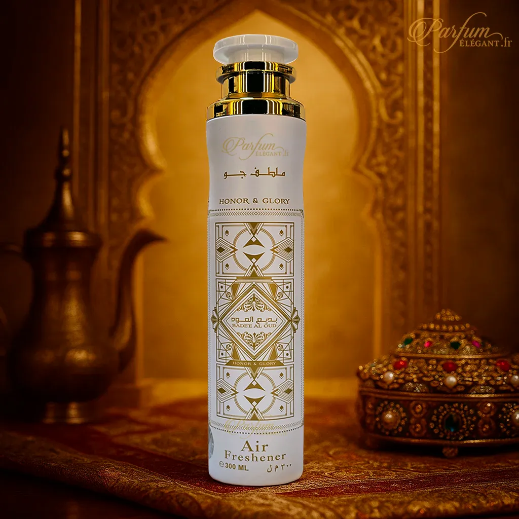 Spray d'Intérieur Honor & Glory – Oud Blanc & Musc Élégant 2 brume maison oud blanc ambiance hôtel luxe