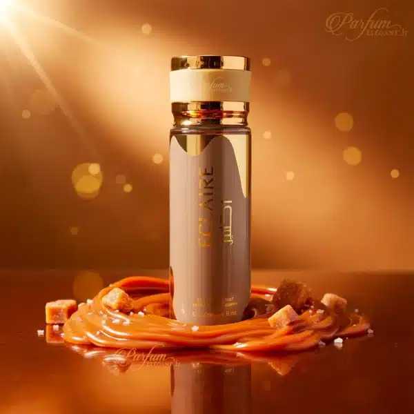 Brume parfumée Eclaire inspirée de Lattafa, ambiance gourmande caramel