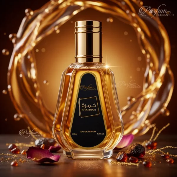 Parfum Khamrah avec boîte noire luxe, eau de parfum oriental gourmand