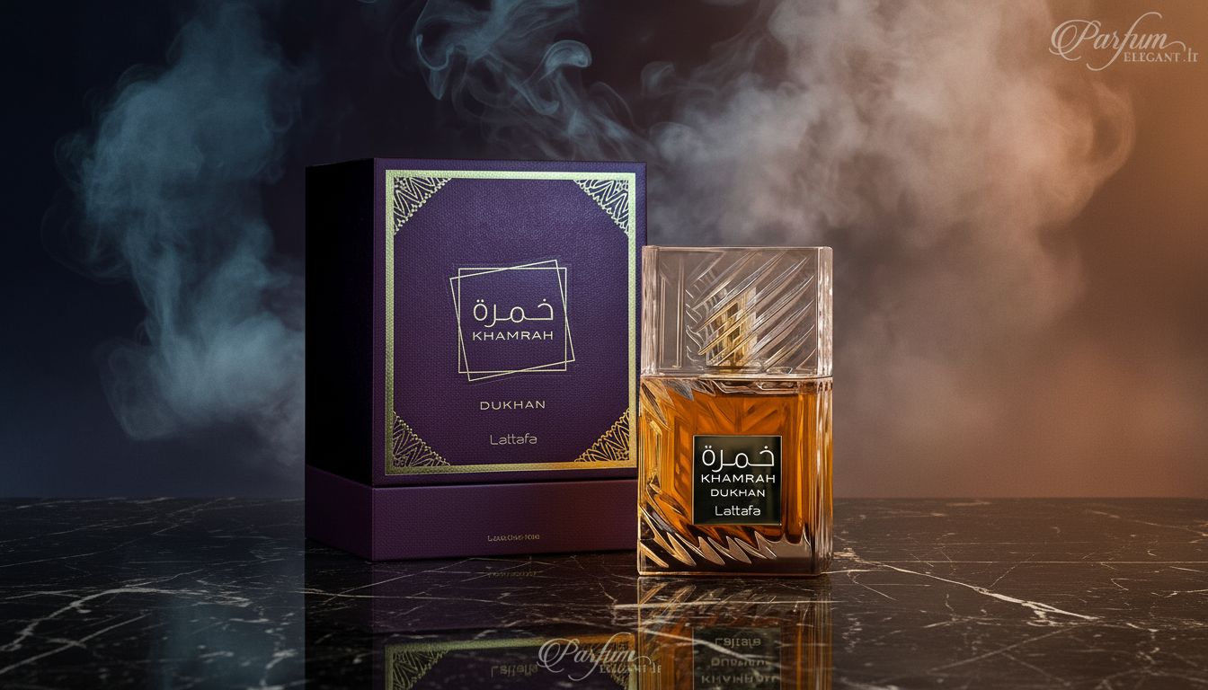 Khamrah Lattafa : Comparatif complet des 3 parfums incontournables (Original, Dukhan, Qahwa) 4 khmarah dukhan parfum lattafa tendance parfum elegant