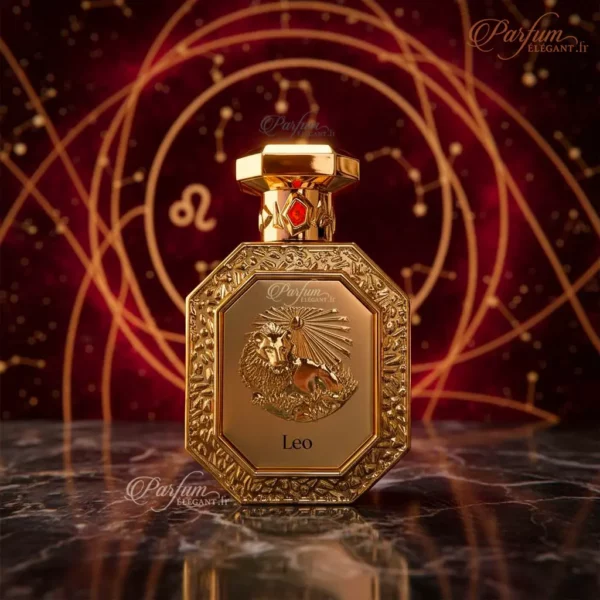 Flacon Leo doré sur fond cosmique constellation du Lion