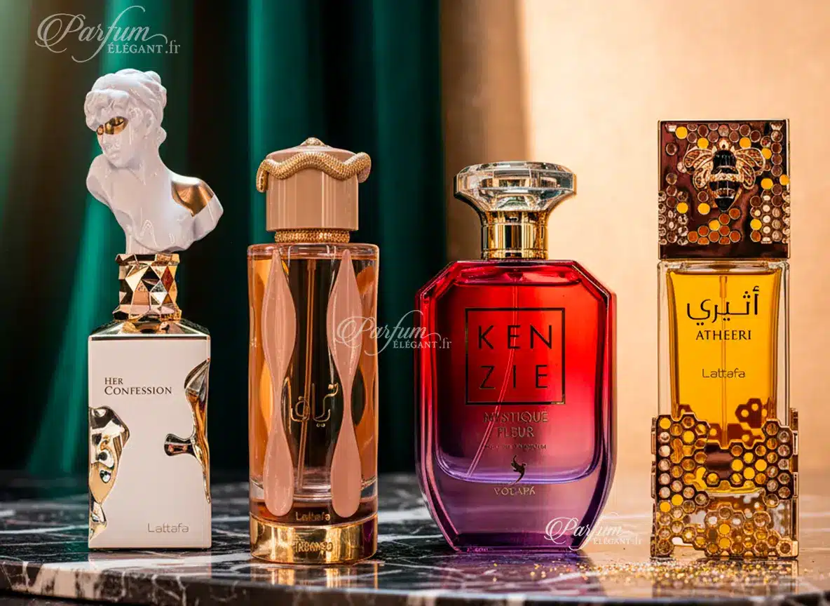 Nouveautés parfums Lattafa et Kenzie en collection premium femme et mixte chez Parfum Élégant pour l’hiver 2025