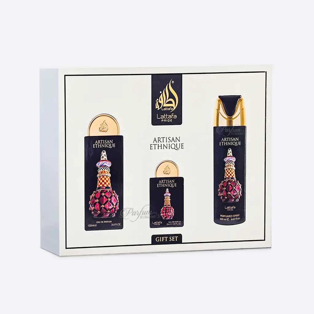 Coffret Parfum Artisan Ethnique – Lattafa Pride 2 Flacon Coffret Artisan Ethnique parfum gourmand cannelle rhum sucre