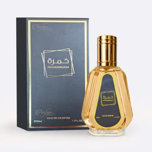 Eau de parfum Khamrah inspiré de Khamrah Lattafa, ambiance dorée luxueuse