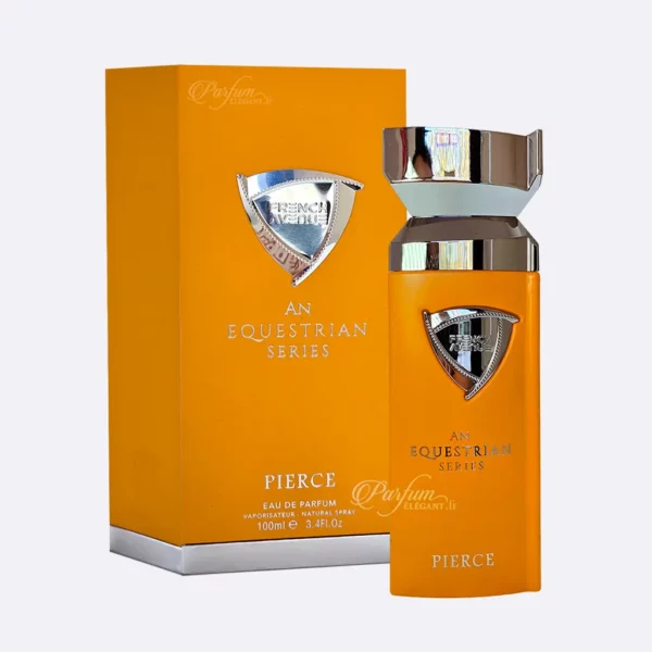 Parfum PIERCE An Equestrian Series sur fond blanc – eau de parfum homme moderne