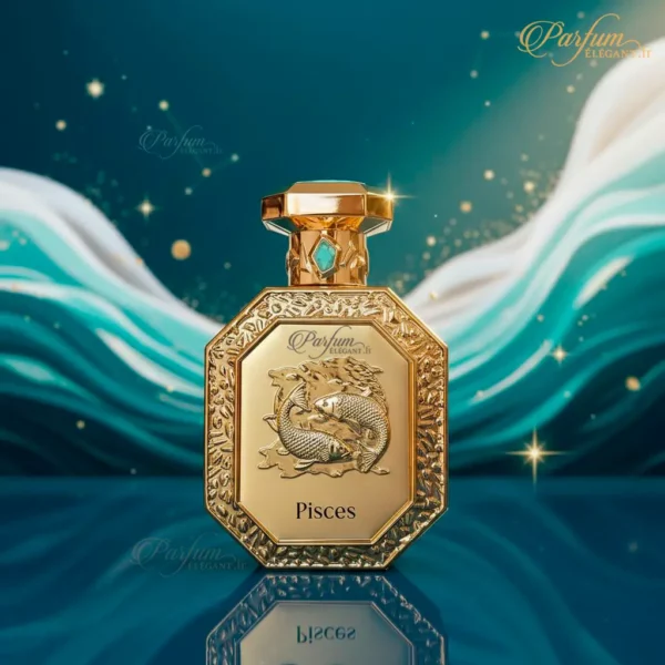 Flacon Pisces French Avenue parfum oriental boisé mixte sur fond céleste