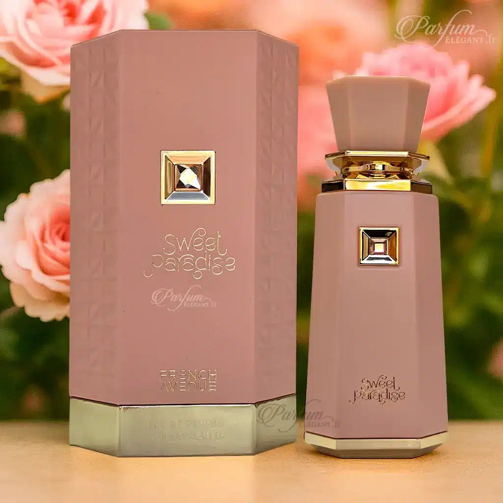 Sweet Paradise – Eau de Parfum Femme Gourmande & Florale | Dupe Parfum Oriental Chic 2025 3 parfum Sweet Paradise femme notes florales sucrées avec roses