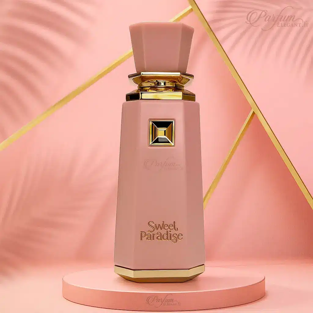 Sweet Paradise – Eau de Parfum Femme Gourmande & Florale | Dupe Parfum Oriental Chic 2025 2 parfum femme gourmand floral Sweet Paradise sur décor rose moderne