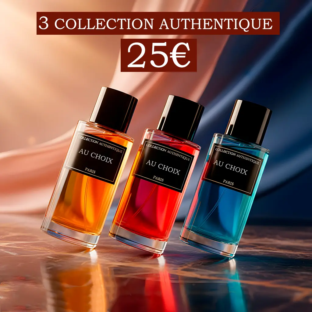 Promo 3 parfums Collection Authentique au choix pour 25 €