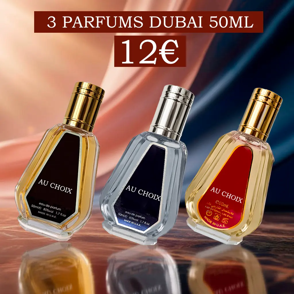 Promo 3 parfums Dubaï 50 ml au choix pour 12 €